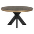 Ville Shargreen Black & Brass Frame Circle 4 Seater Dining Table